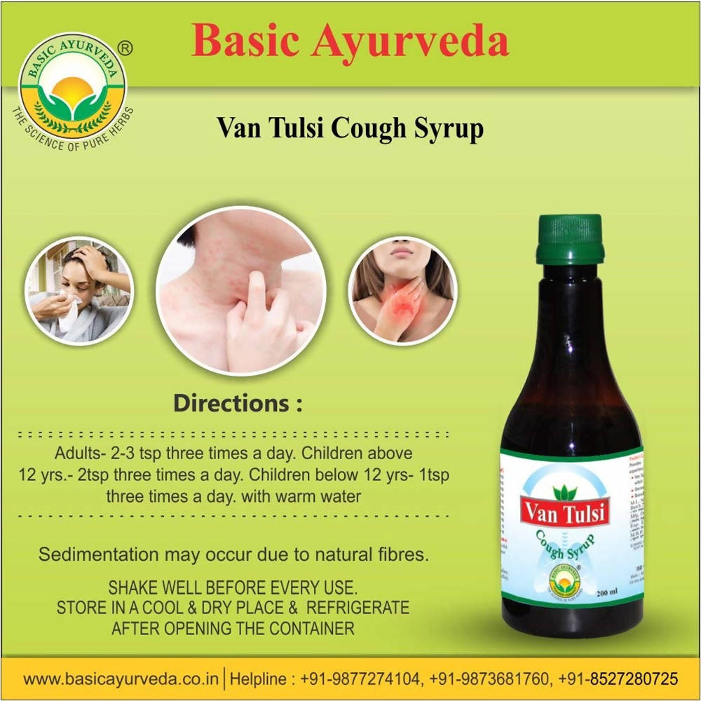 Basic Ayurveda Van Tulsi Cough Syrup Directions