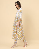 Thumbnail for Varanga Women White Viscose Rayon Printed Regular Kurta With Trousers & Dupatta - Distacart