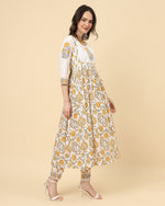 Thumbnail for Varanga Women White Viscose Rayon Printed Regular Kurta With Trousers & Dupatta - Distacart