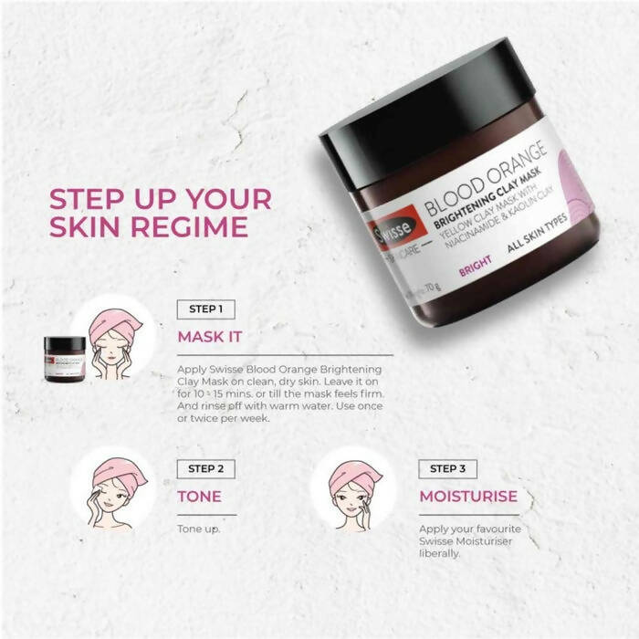Swisse Blood Orange Brightening Clay Mask With Vitamin C - Distacart