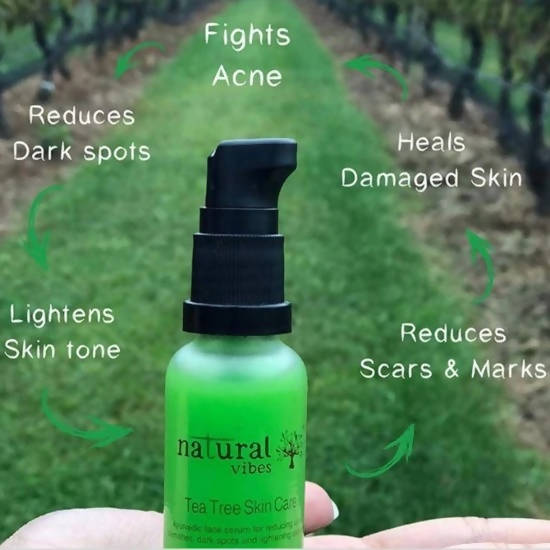 Natural Vibes Tea Tree Acne & Repair Face Serum - Distacart