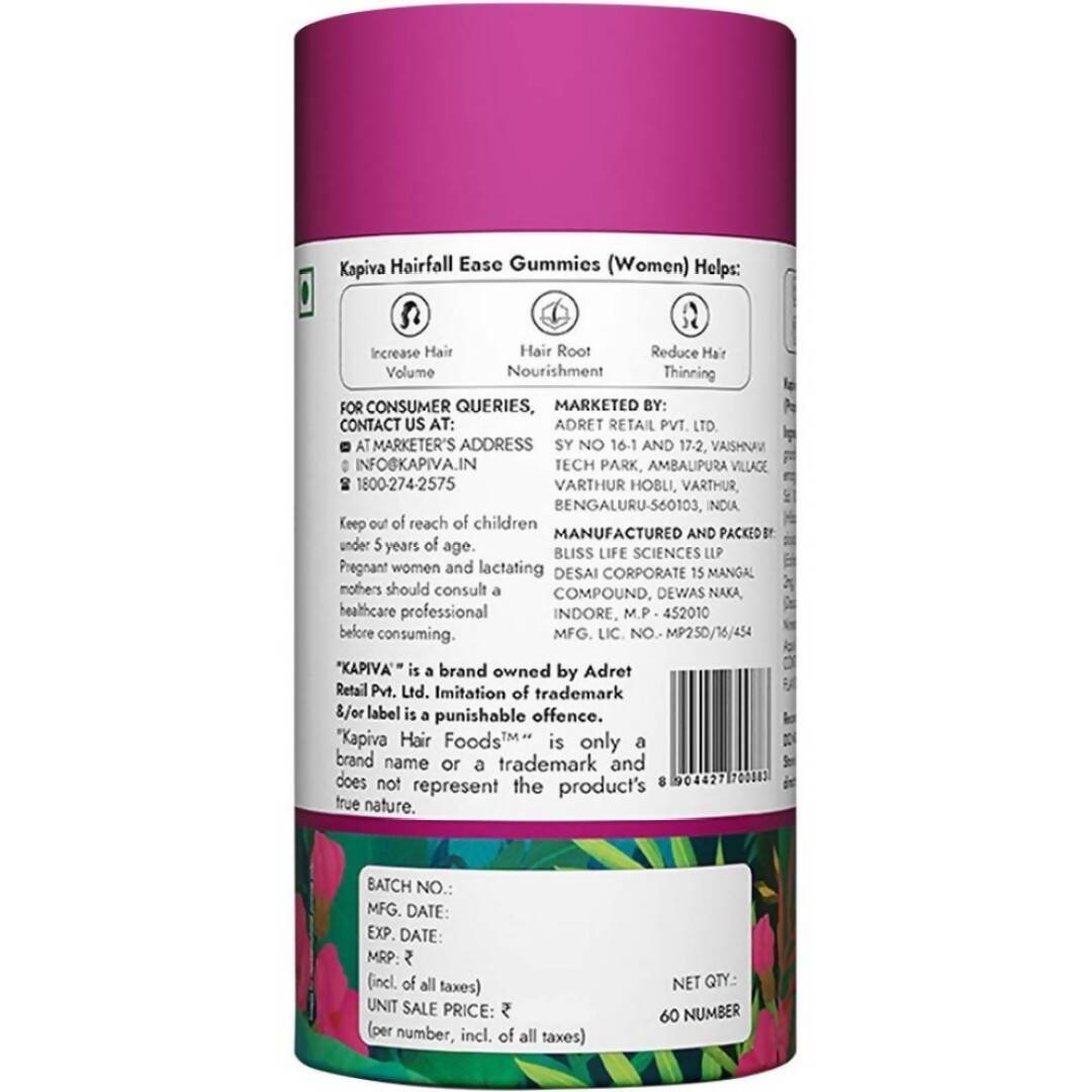 Kapiva Ayurveda Hairfall Ease Gummies For Women - Distacart