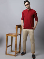 Thumbnail for Even Apparels Maroon Pure Cotton Men's Kurta With Band Collar - Distacart