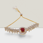 Thumbnail for Rhodium-Plated Alloy American Diamond Studded Designer Bracelets - The Pari - Distacart