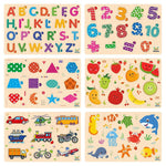 Thumbnail for Webby Wooden Educational Colorful Puzzle for Preschool Kids - Set of 6 - Distacart