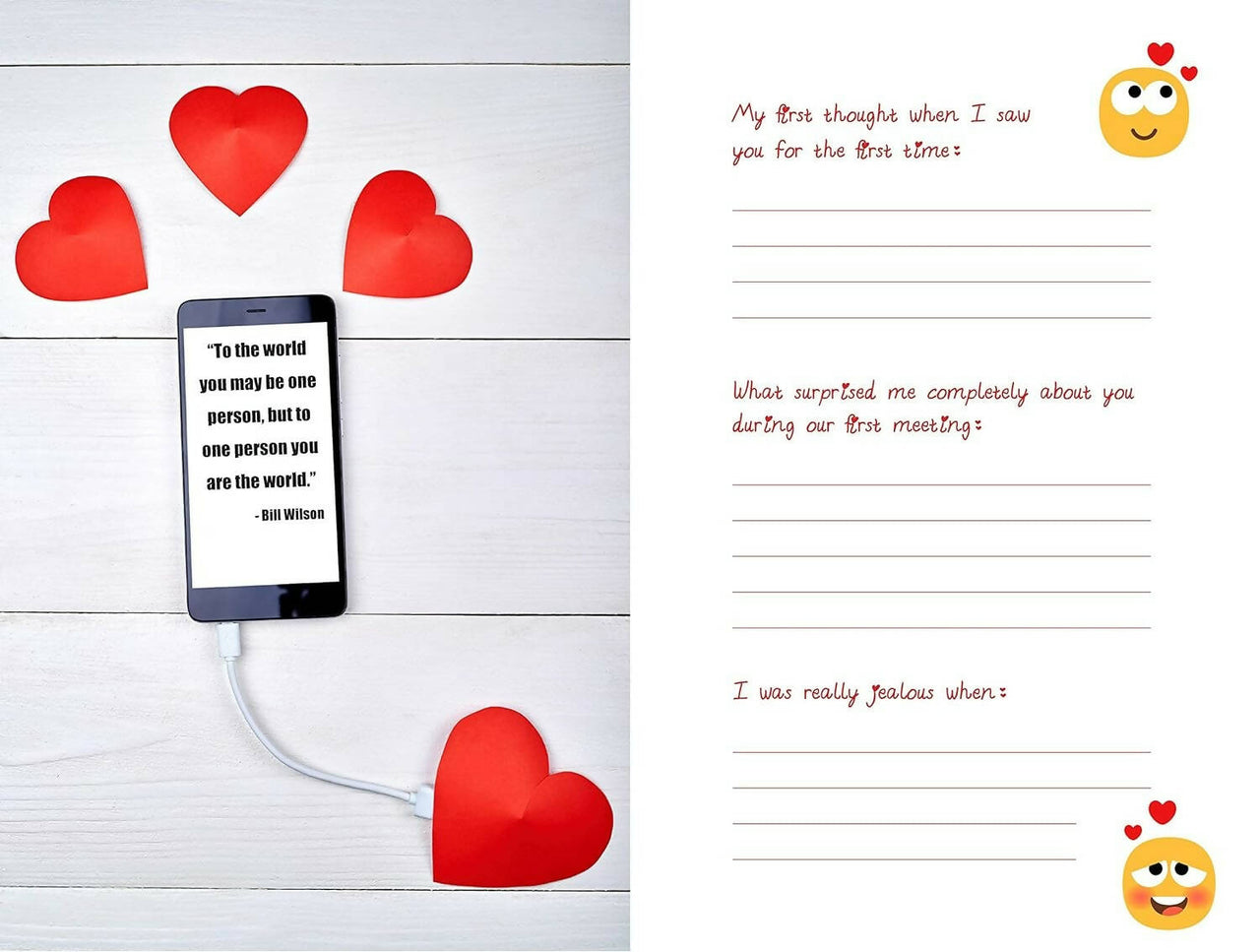 Pages Of Love What I Love About You And Our Memories: A Fill-In-The-Blank Gift - Distacart