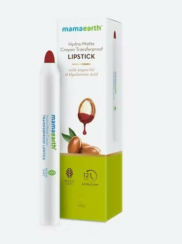 Mamaearth Hydra-Matte Crayon Transferproof Lipstick Cappuccino Brown - Distacart