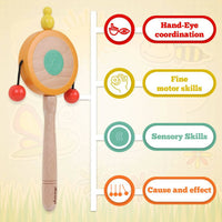 Thumbnail for Matoyi Wooden Baby Flat Disk Rattle - Distacart