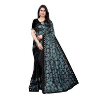 Thumbnail for Vamika Black Lycra Designer Saree (Niya Black)