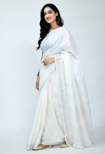 Thumbnail for Mominos Fashion Moeza Bhagalpuri Handloom Silk White Saree