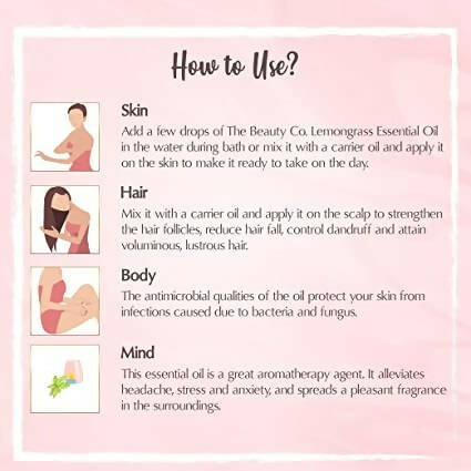 The Beauty Co. Lemon Grass Essential Oil - Distacart