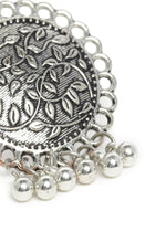Thumbnail for Mominos Fashion Johar Kamal Oxidised Silver Plated Stud Earrings - Distacart