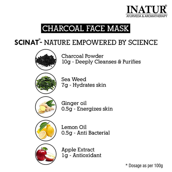 Inatur Charcoal Face Mask For Men