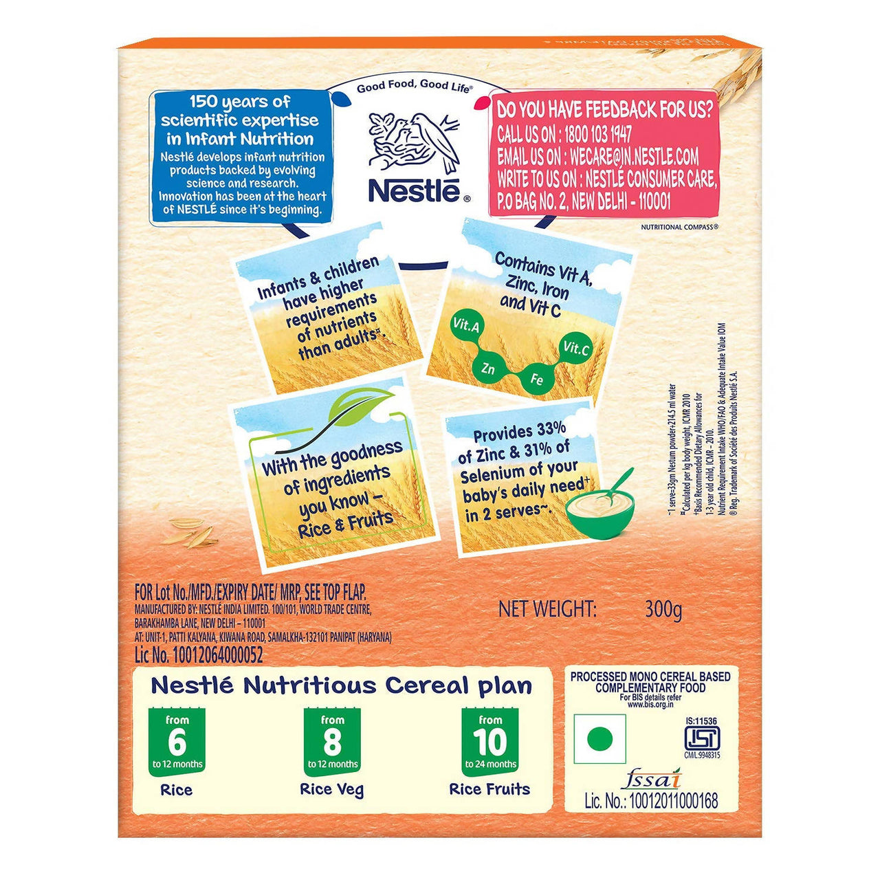 Nestle Nestum Baby Cereal-Rice Fruits (10 to 24 Months)