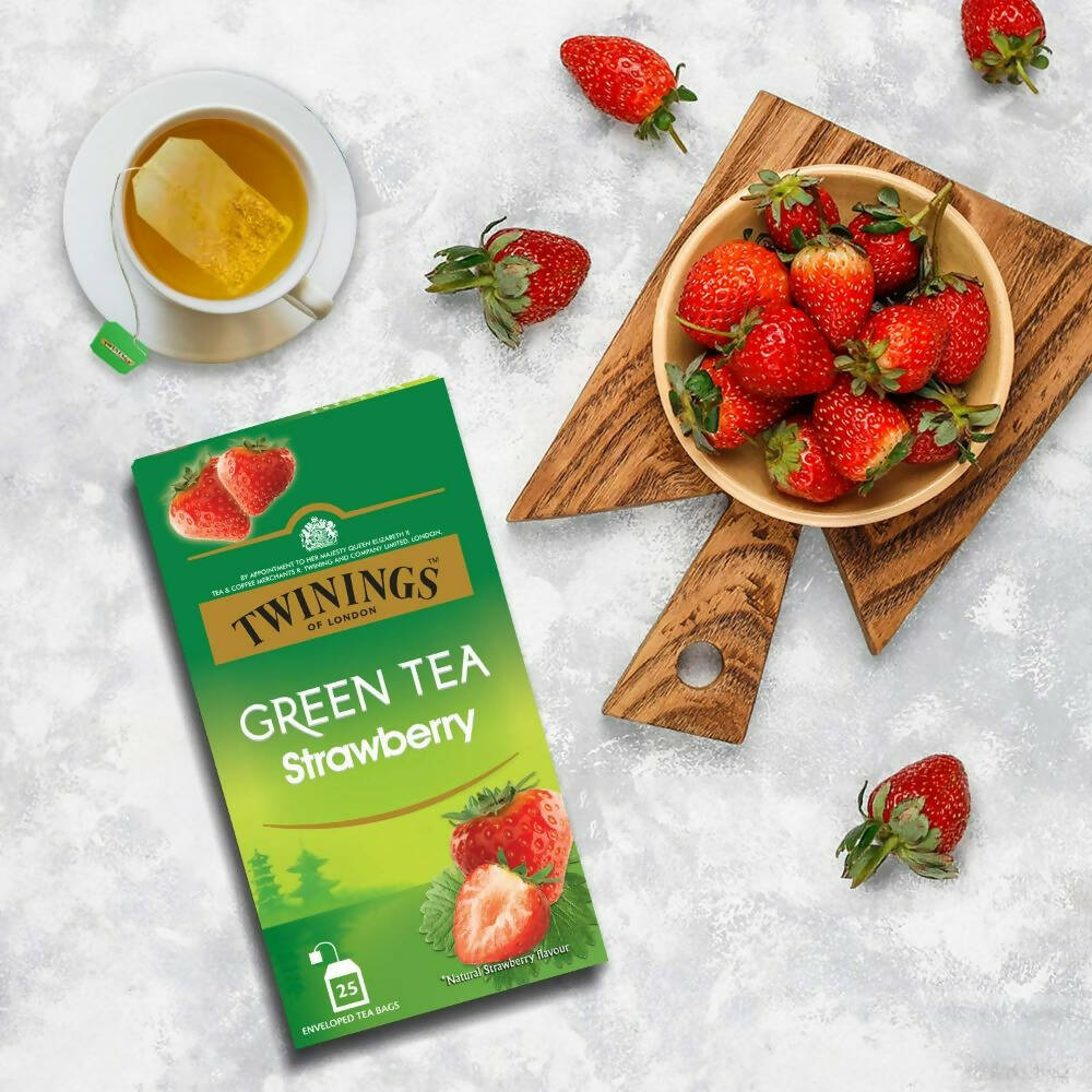 Twinings Green Tea Strawberry Teabags - Distacart