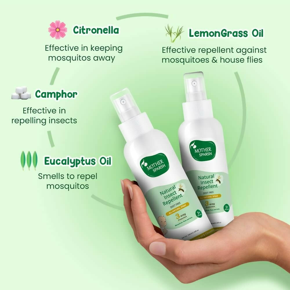 Mother Sparsh Natural Insect Repellent Spray For Babies - Distacart