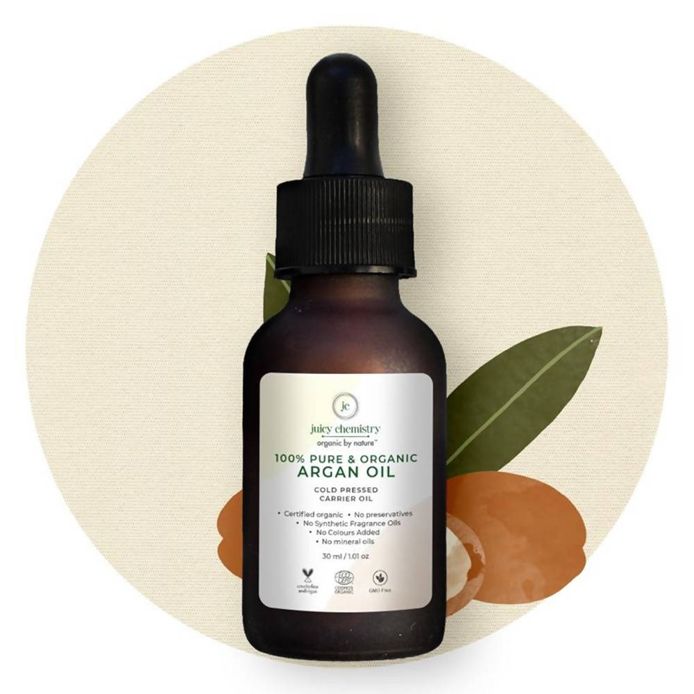 Juicy Chemistry Pure & Organic Argan Cold Pressed Carrier Oil - Distacart