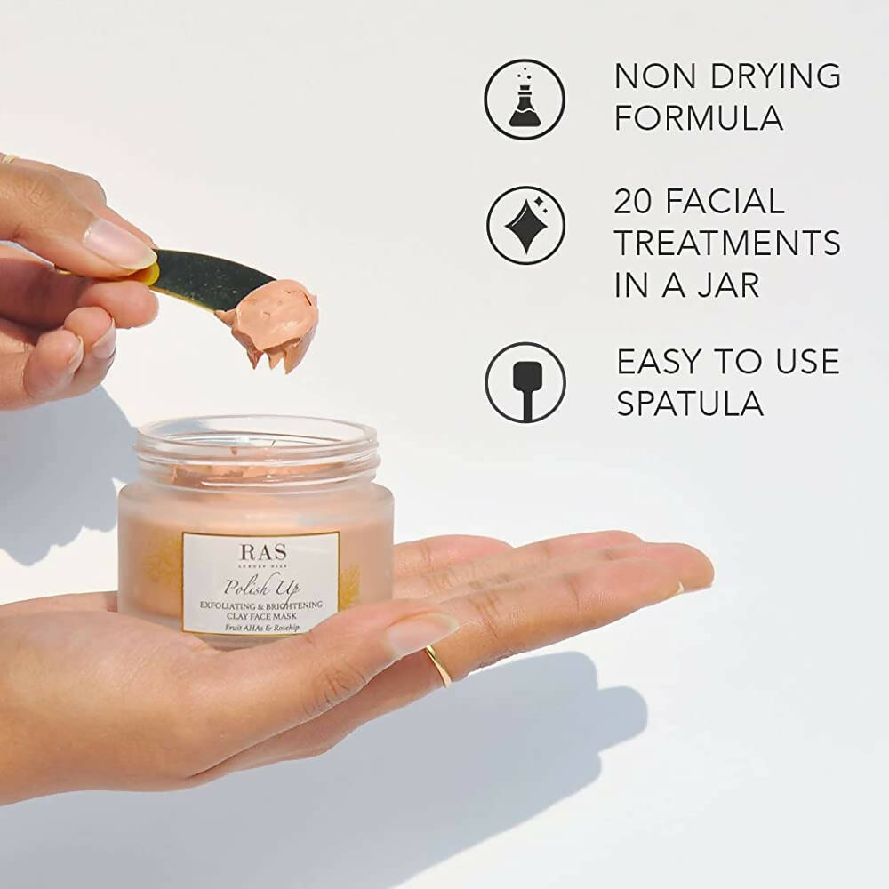 Ras Luxury Oils Polish Up Exfoliating & Brightening Clay Face Mask - Distacart