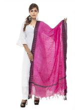 Thumbnail for Mominos Fashion Moeza Cotton Black Temple Border Pink Dupatta - Distacart