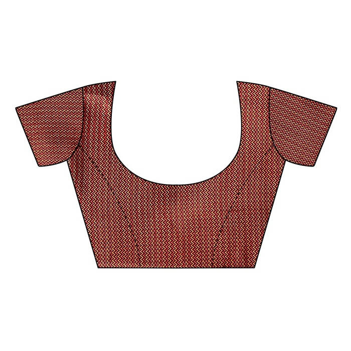 Vamika Black Kalamkari Print With Jhalar Khadi Silk Blouses