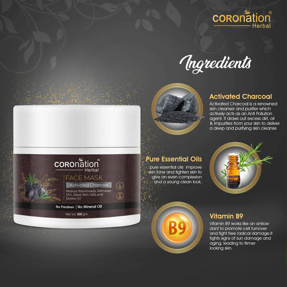 Coronation Herbal Activated Charcoal Face Mask - Distacart