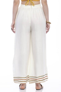 Thumbnail for Mominos Fashion Reyon Cotton Cream Palazzo - Distacart
