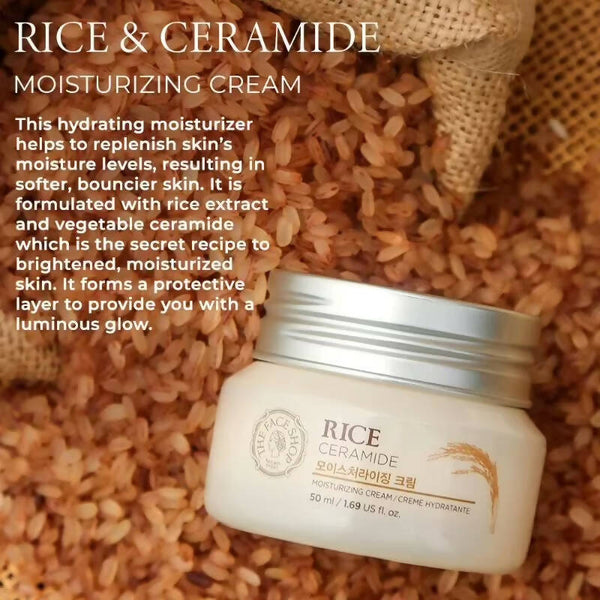 The Face Shop Rice & Ceramide Moisturizing Cream - Distacart