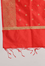 Thumbnail for Mominos Fashion Moeza Women's Banarsi Silk Woven Design Red Dupatta - Distacart