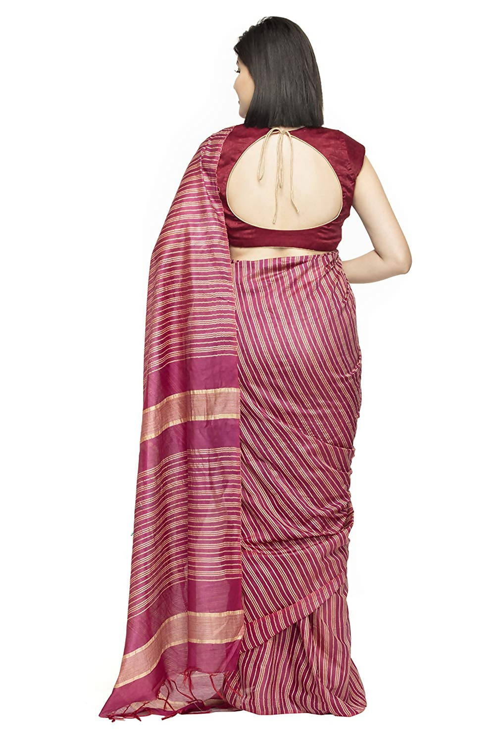 Mominos Fashion Purple Color Bhagalpuri Saree