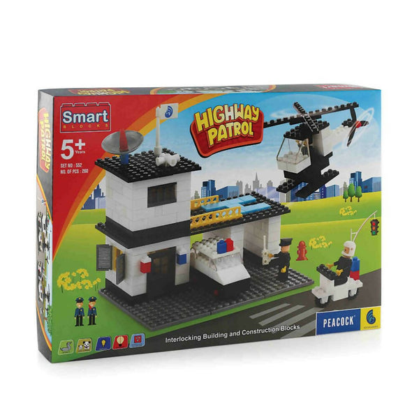 Peacock Highway Patrol Set Building Block Set For Kids - Distacart