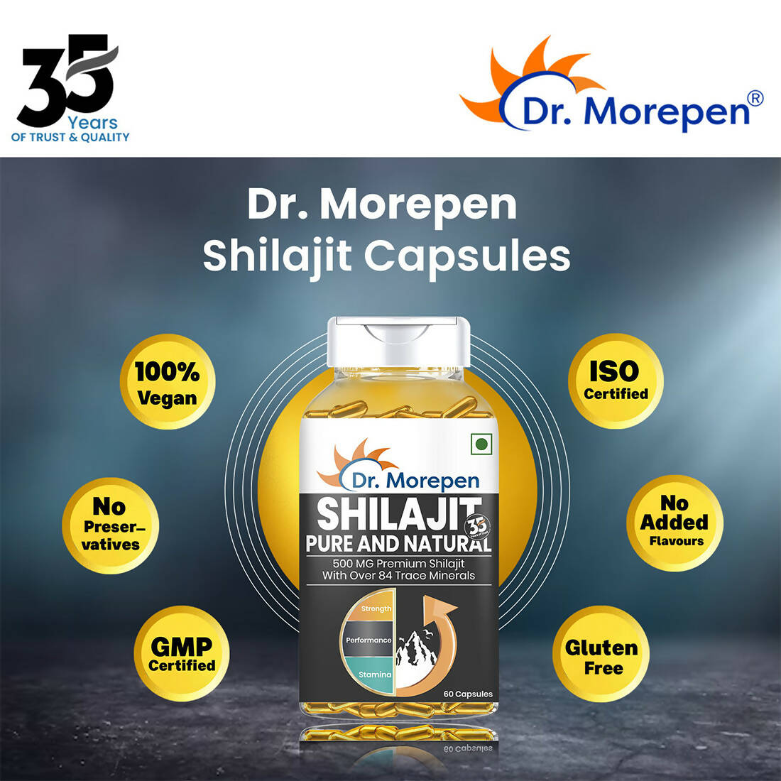 Dr. Morepen Natural & Pure SJ Resin and SJ Capsules Combo - Distacart