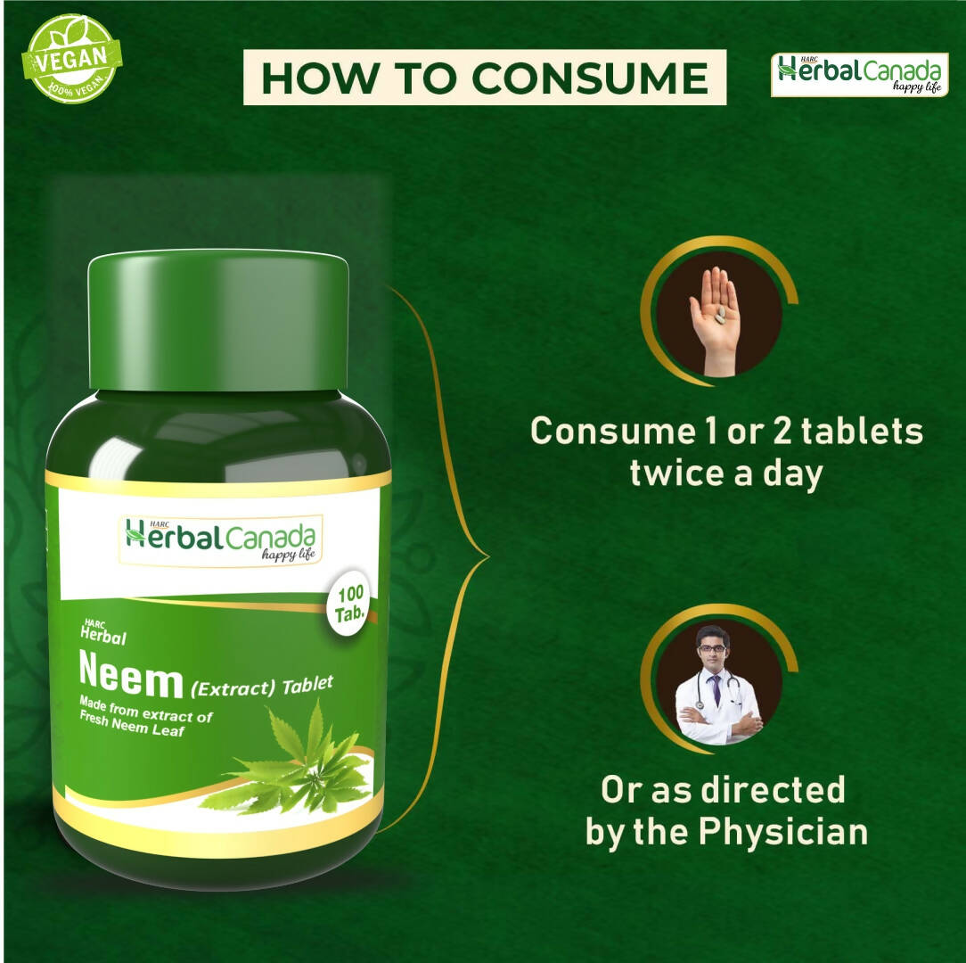 Herbal Canada Neem Extract Tablets - Distacart
