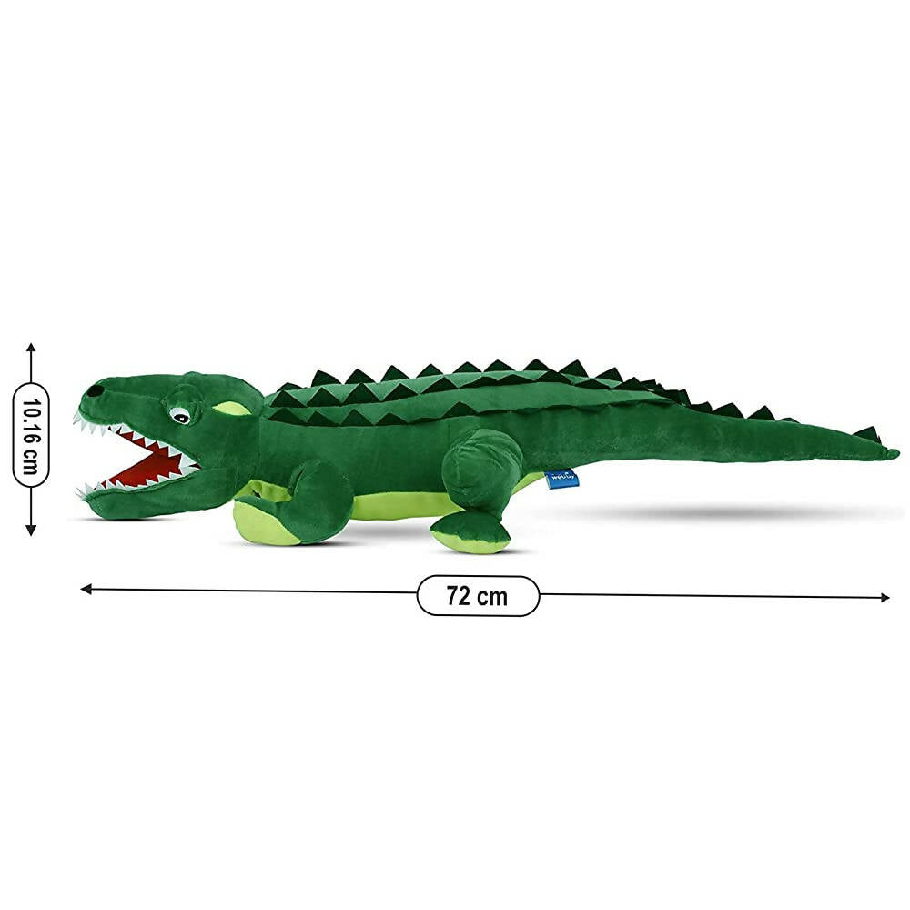 Webby Soft Crocodile with Open Mouth Stuffed Animal Plush Green Toy - 72 cm - Distacart