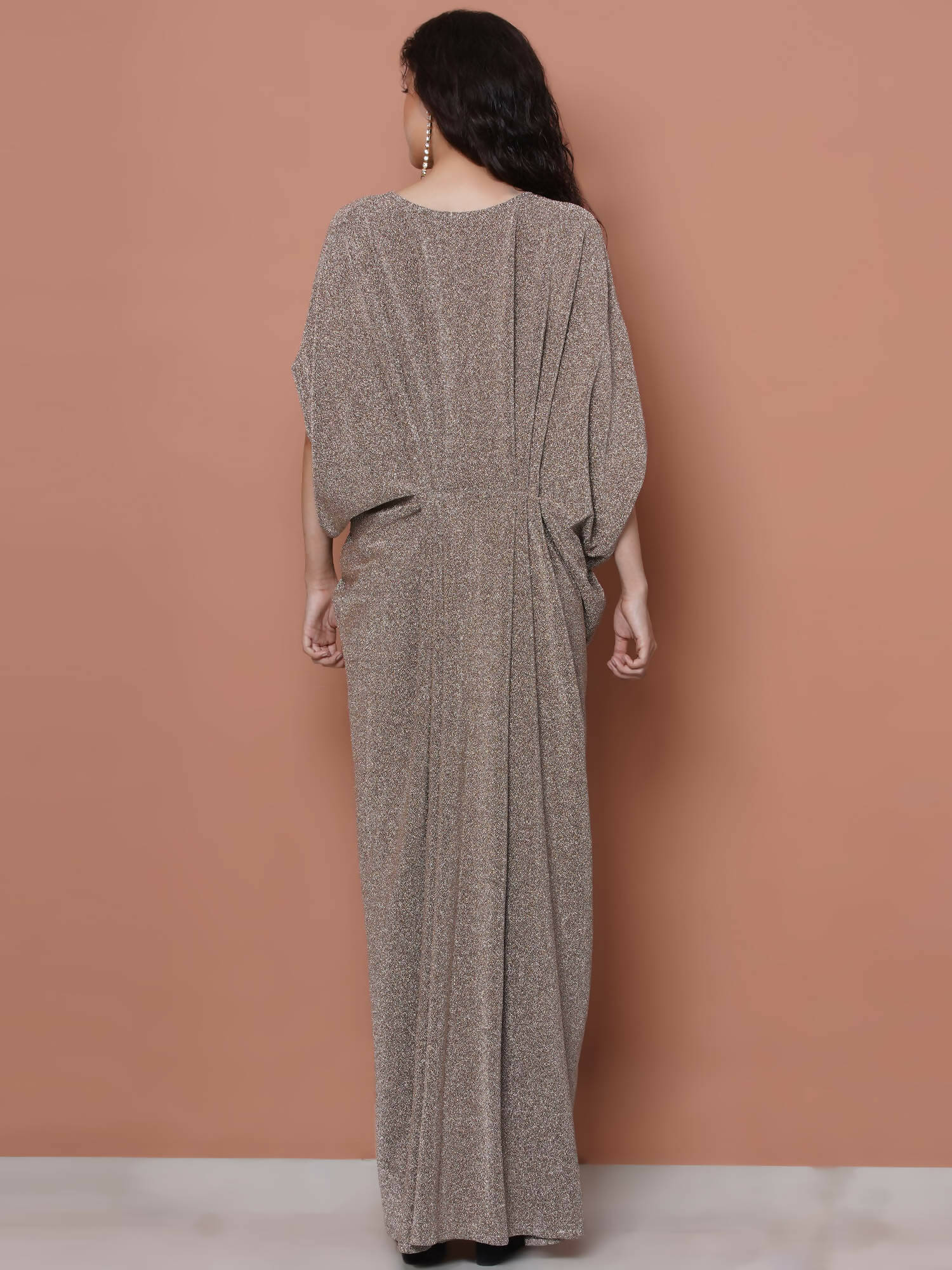 Women Republic Hand Embellished Golden Gown - Distacart