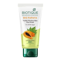 Thumbnail for Biotique Bio Papaya Visibly Flawless Skin Face Wash - 150 ml