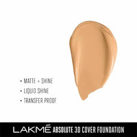 Thumbnail for Lakme Absolute 3D Cover Foundation - Warm Natural (15 Ml) - Distacart