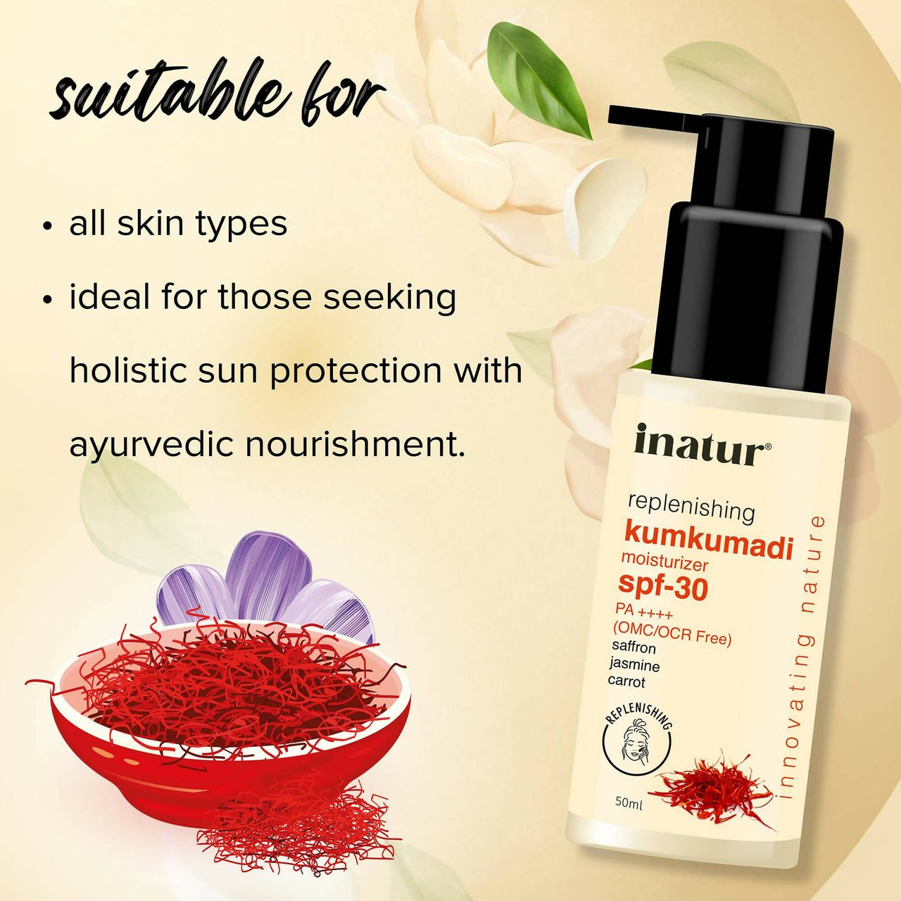 Inatur Kumkumadi Sunscreen SPF 30 - Distacart