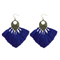 Thumbnail for Tiaraa Blue Ethnic Boho Earrings For Women - Distacart