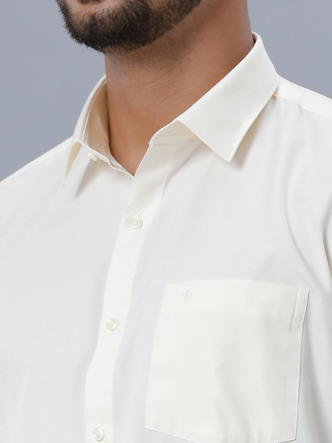 Ramraj Cotton Mens Wedding Set Cream Regular Dhoti, Shirt & Towel Arathi 1/2" - Distacart