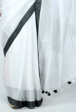 Thumbnail for Mominos Fashion Moeza Beautiful Bhagalpuri Handloom Silk White Saree