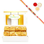 Thumbnail for Ghasitaram Nani's Special Besan Barfi With Pearl Beads Rakhi - Distacart