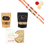 Thumbnail for Ghasitaram Almonds, Cashews and Soan Papdi With Pearl Beads Rakhi - Distacart