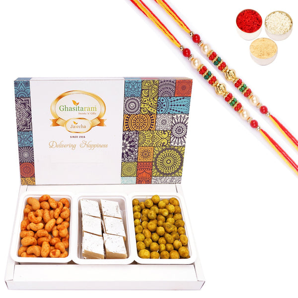 Ghasitaram Assorted Festive Box of Kaju Katli, Crunchy Cashews, Crunchy Peanuts - Distacart
