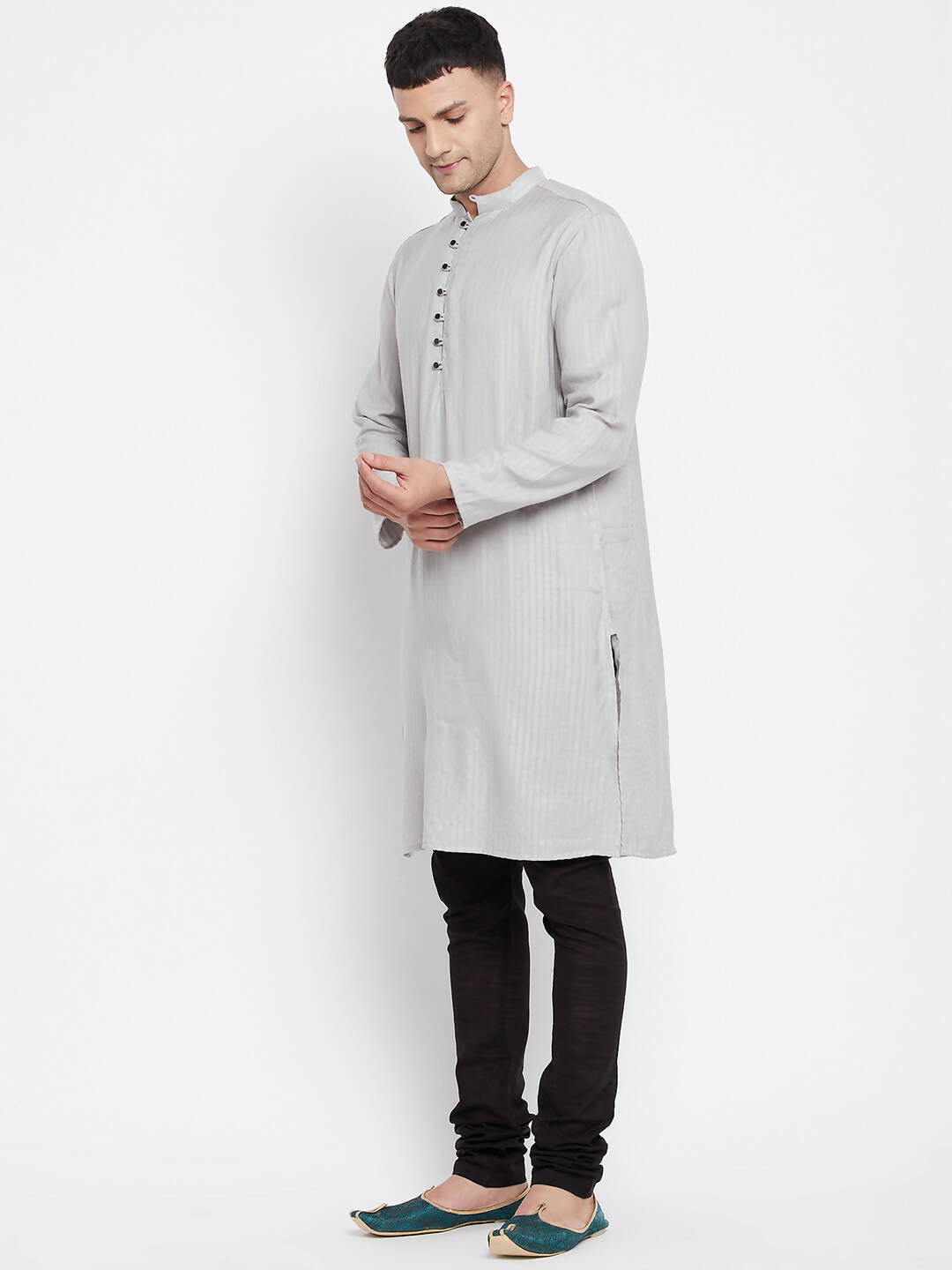 Even Apparels Beige Rayon Men's Kurta With Band Collar - Distacart
