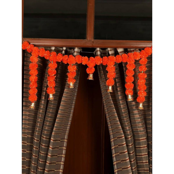 Tied Ribbons Orange Hanging Marigold Flowers Garland - Distacart