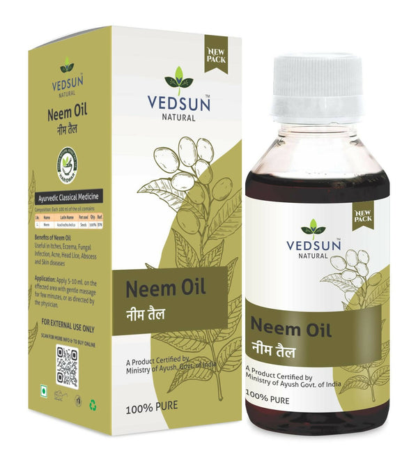 Vedsun Naturals Natural Neem Oil Pure and Organic Massage Oil for Skin & Hair - Distacart