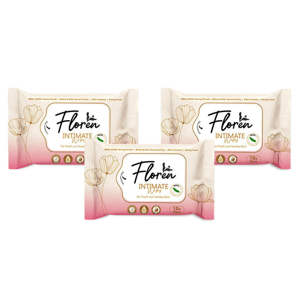Floren Basil Intimate Wipes - Distacart