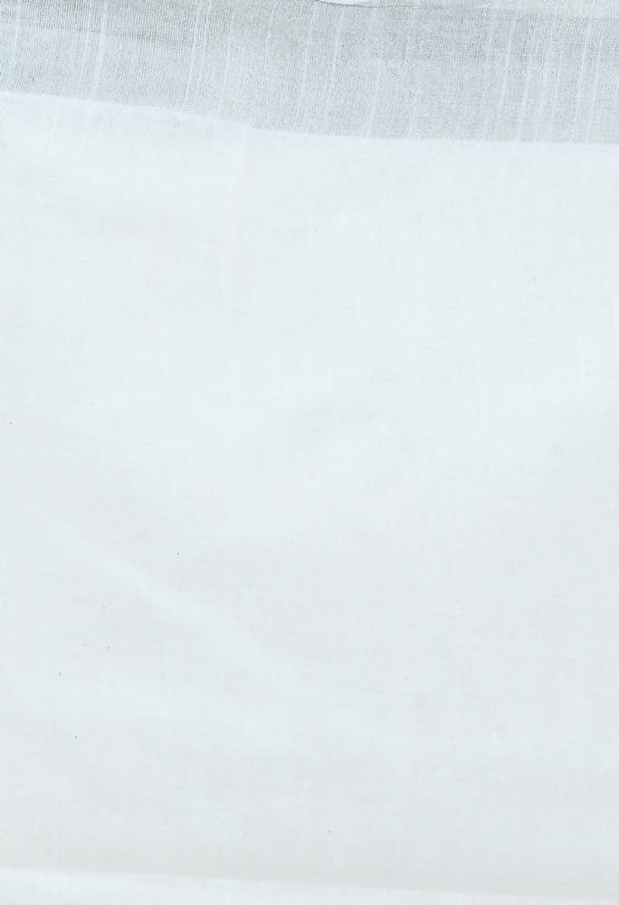 Mominos Fashion Moeza Bhagalpuri Handloom Silk White Saree