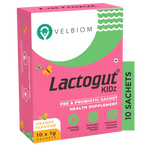 Thumbnail for Velbiom Lactogut Kidz Probiotics Powder Sachets - Orange Flavor - Distacart