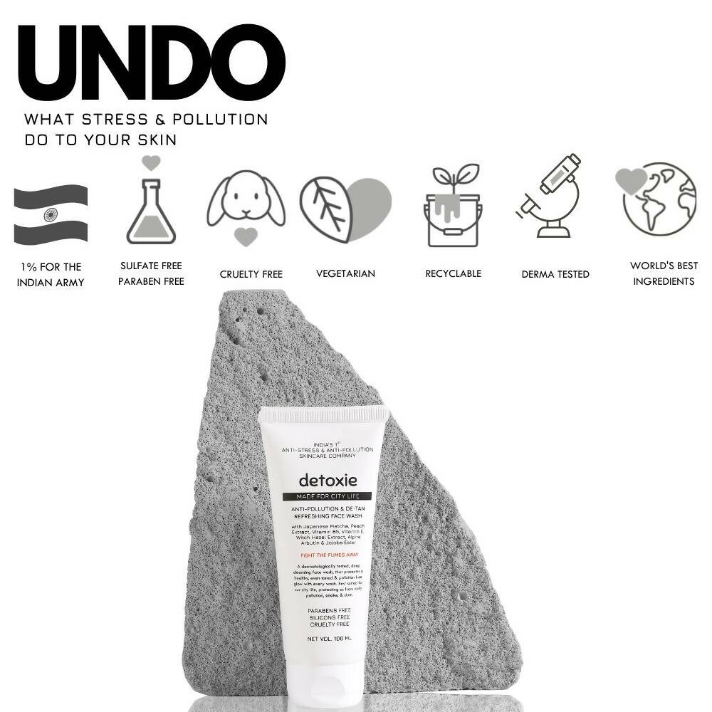 Detoxie Anti-Pollution & De-Tan Refreshing Face Wash - Distacart